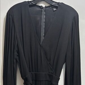 Halogen Black Wrap Jumpsuit